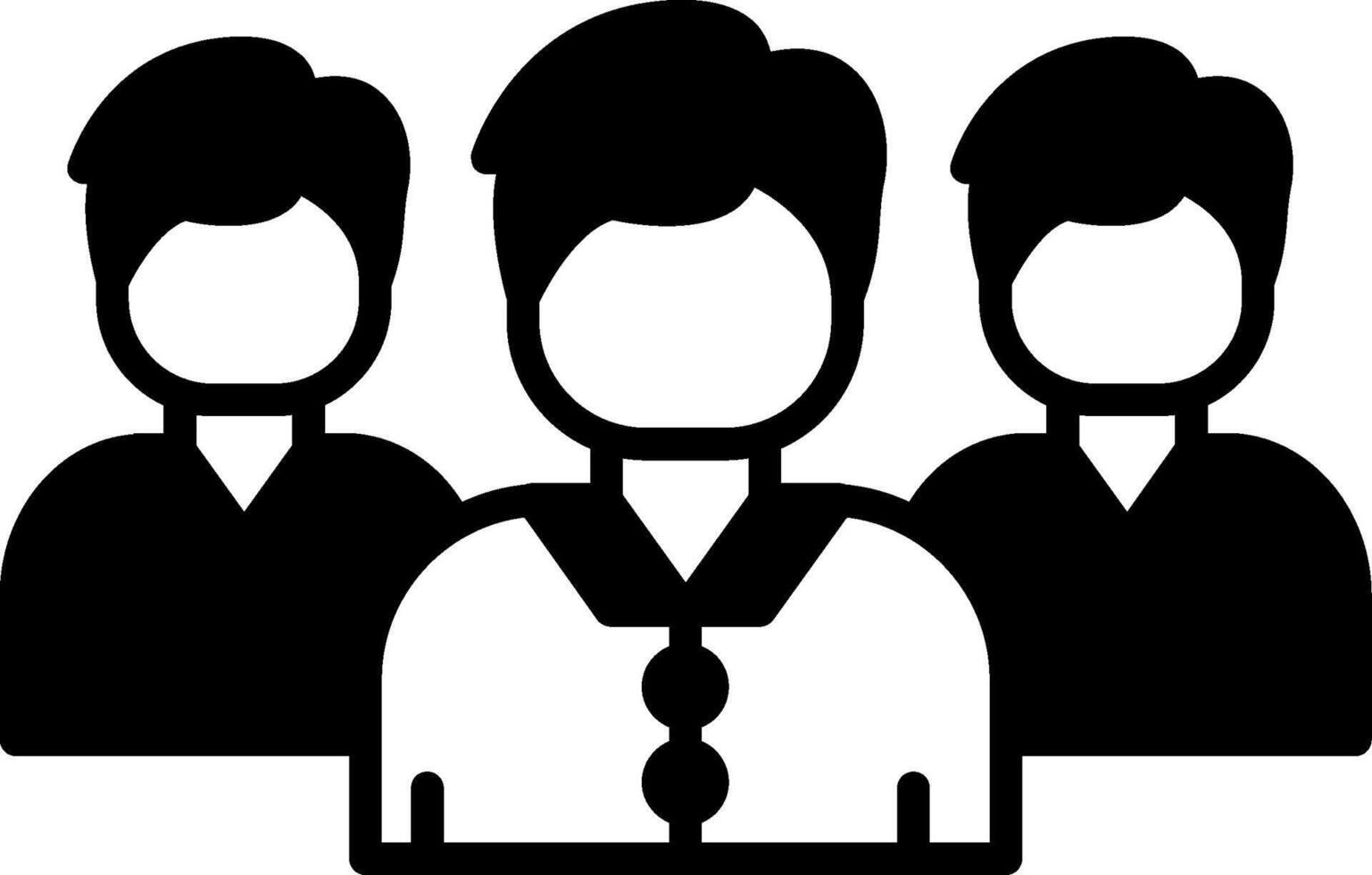 Job Seekers Group Icon Glyph vector