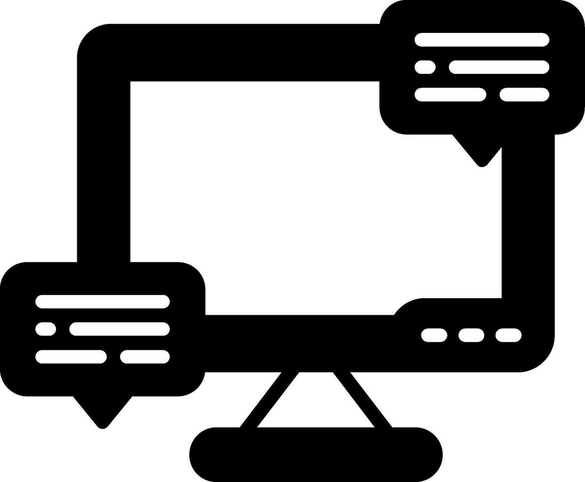 Quick Freelance Instant Messaging Glyph vector