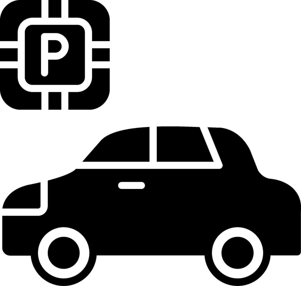 Vehicle P Plate Symbol Glyph vector