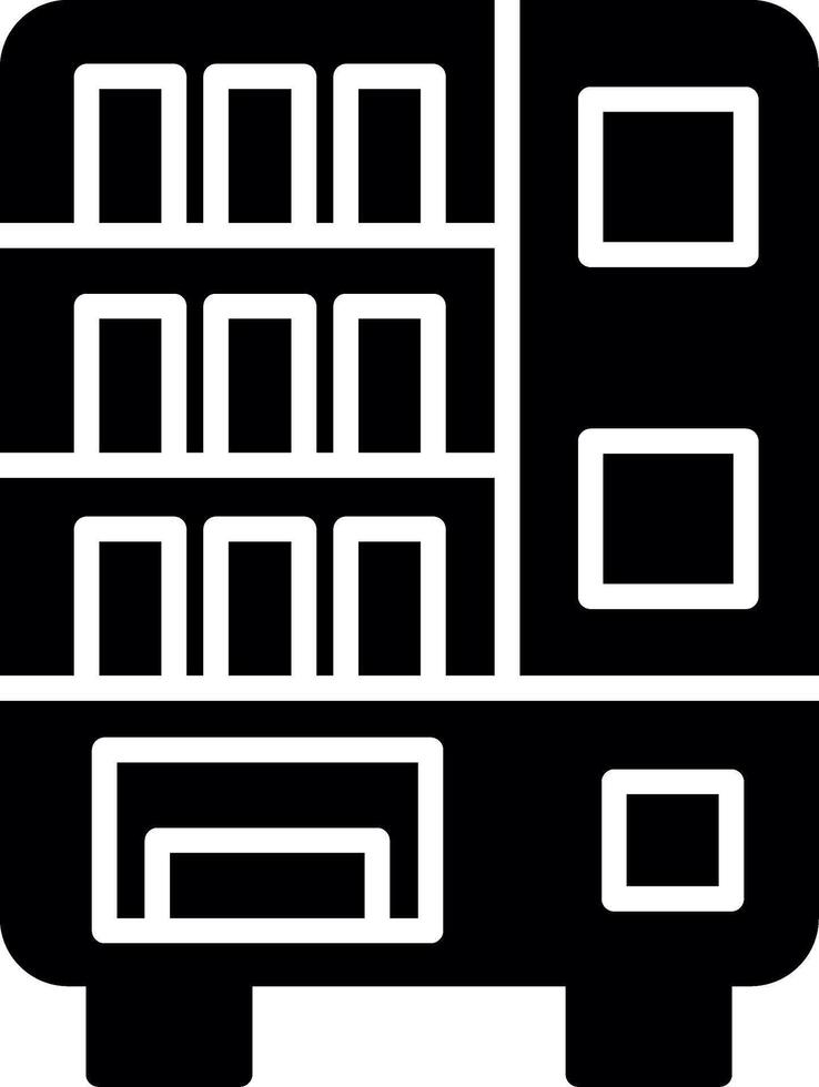 Snack and Drink Vending Machine Glyph vector