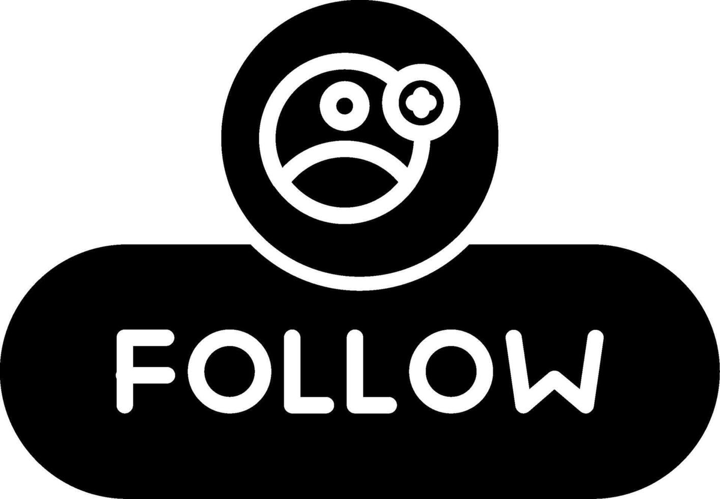 Follow User Button Glyph vector