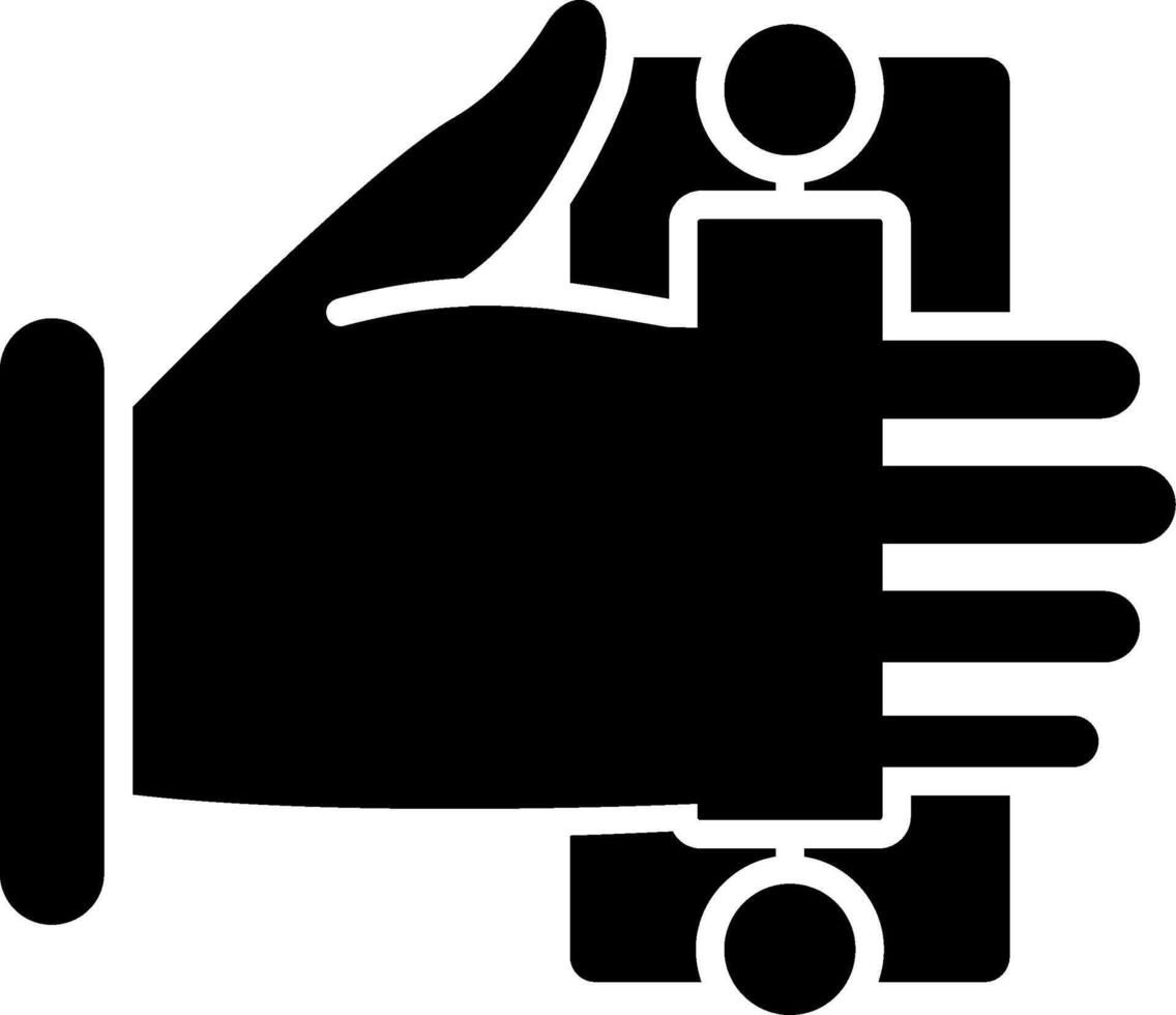 Hanging Hand Straps for Standing Glyph vector