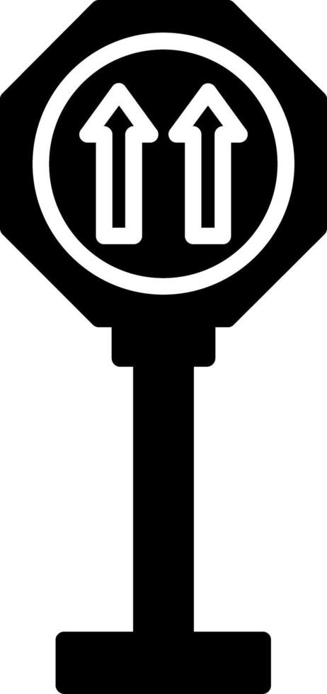 General Road Sign Icon Glyph vector
