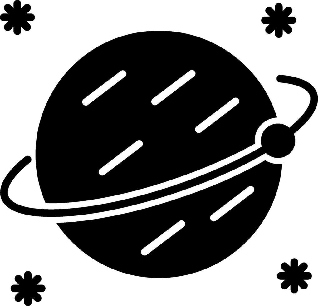 Rotating Planet Graphic Glyph vector