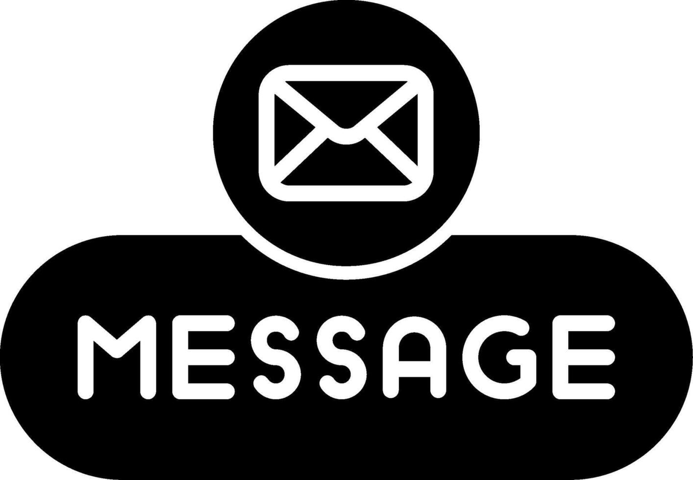 Message User Button Glyph vector