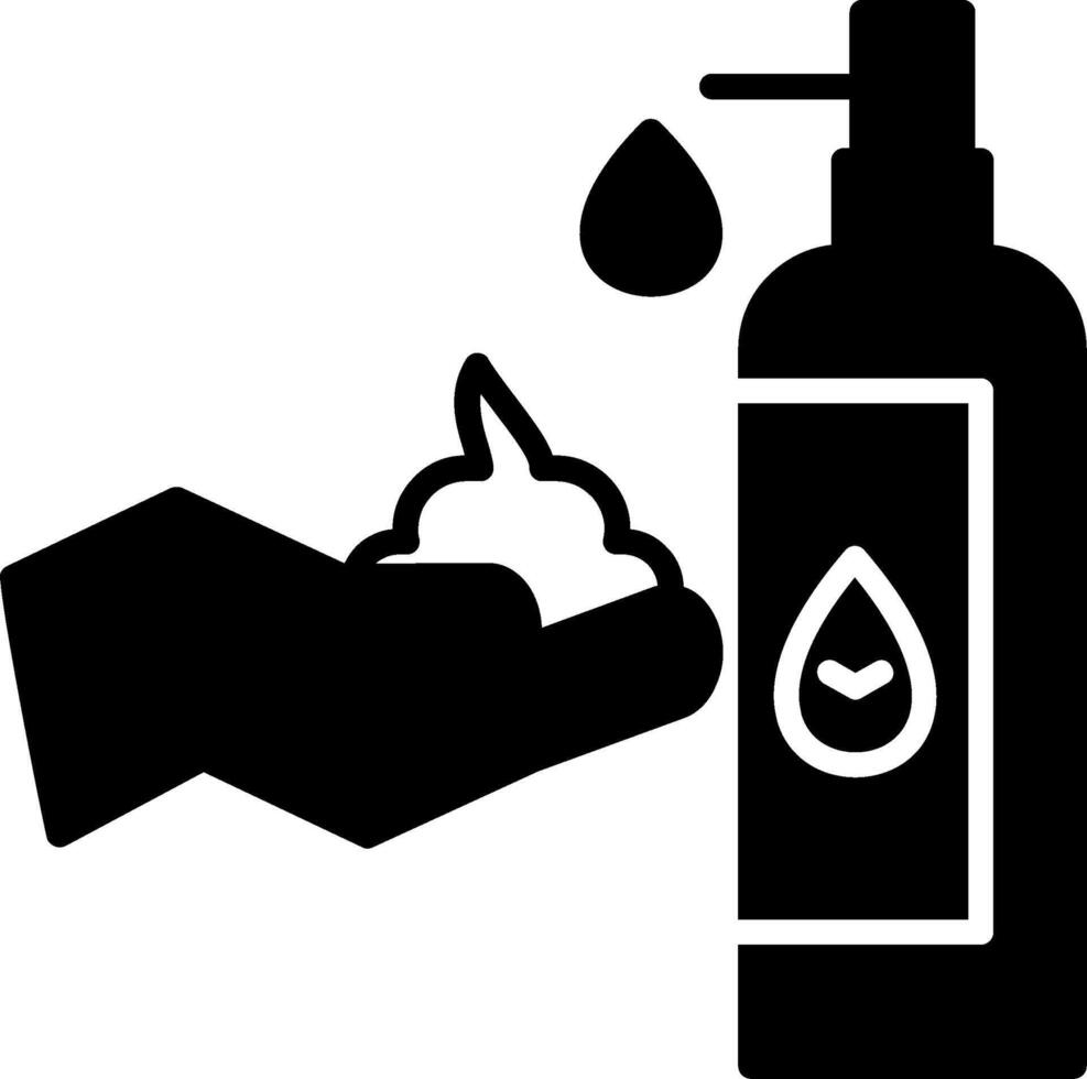 Soothing Hand Repair Cream Glyph vector