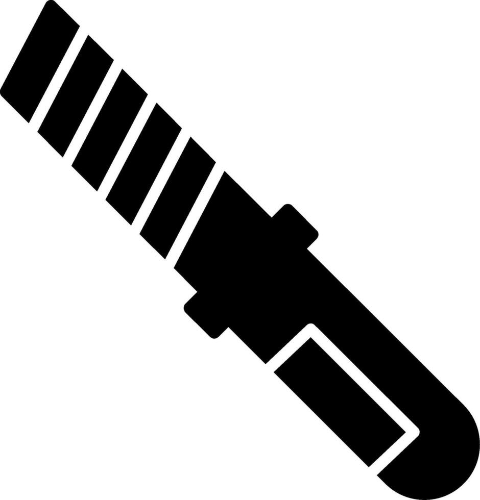 Steel Hand File Glyph vector