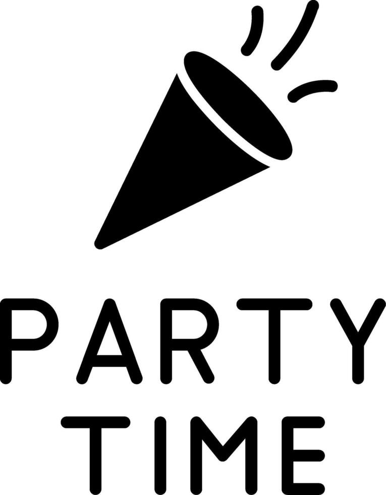 Its Party Time Notification Glyph vector