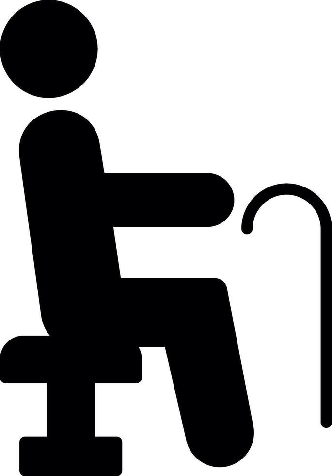 Designated Priority Seating Section Glyph vector