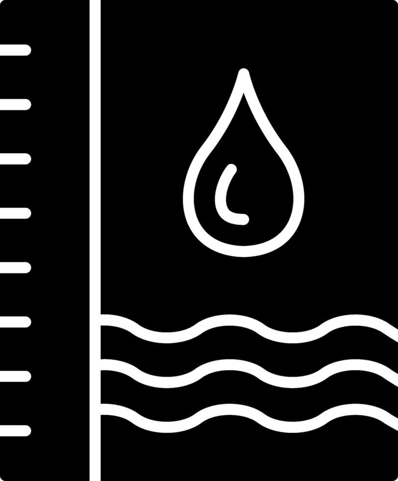 Underground Water Level Meter Glyph vector