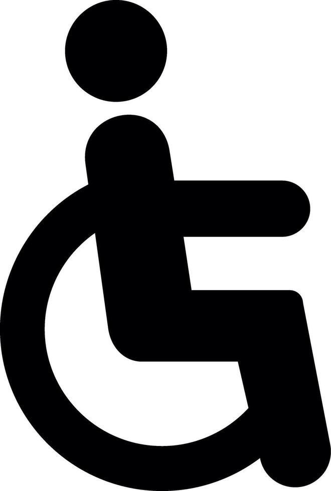 Wheelchair Accessible Platform Zone Glyph vector