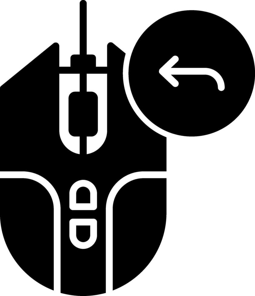Go Back Button Glyph vector