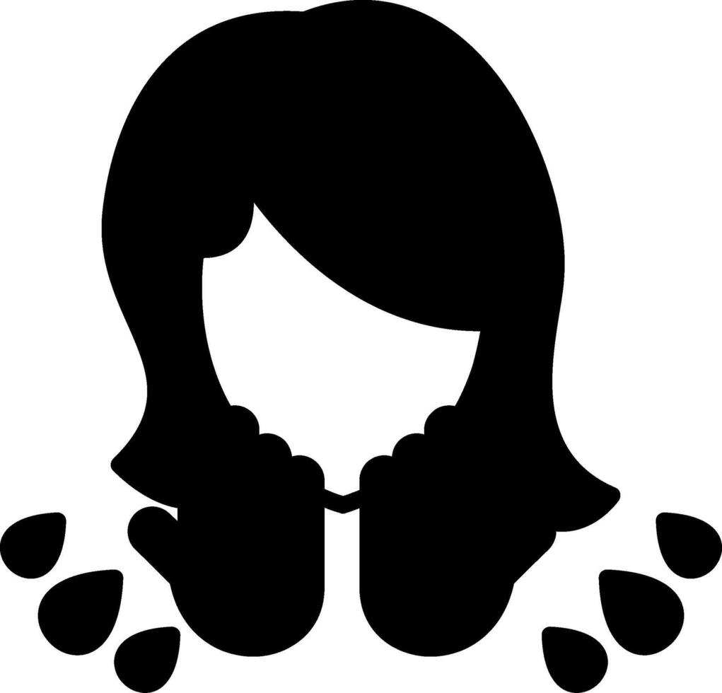 Foaming Facial Wash Cleanser Glyph vector
