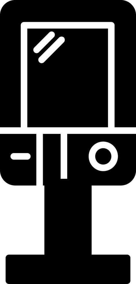 Ticket and Info Kiosk Glyph vector