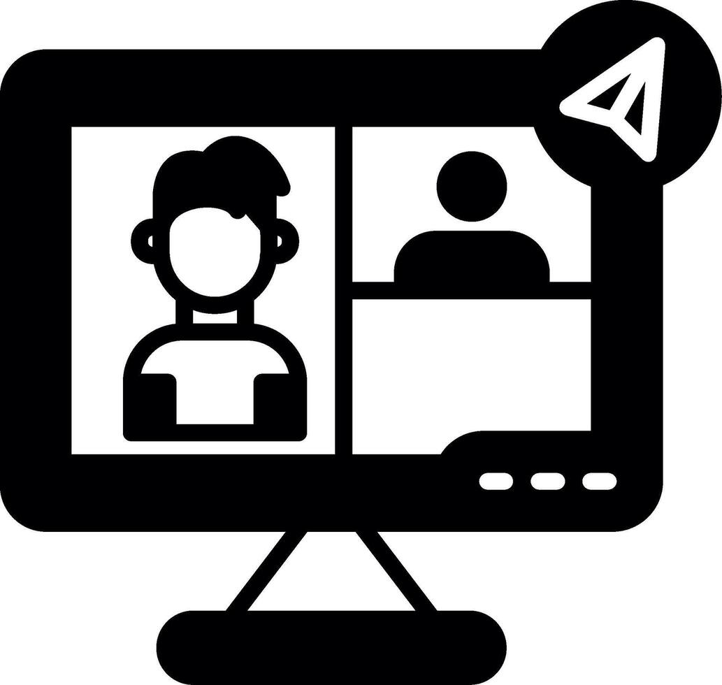 Real Time Screen Sharing Glyph vector