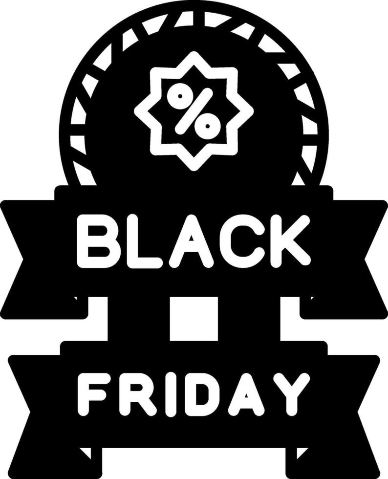 Black Friday Shopping Event Glyph vector