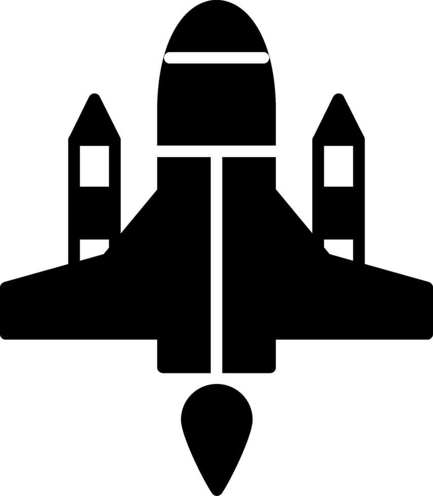 NASA Space Shuttle Design Glyph vector