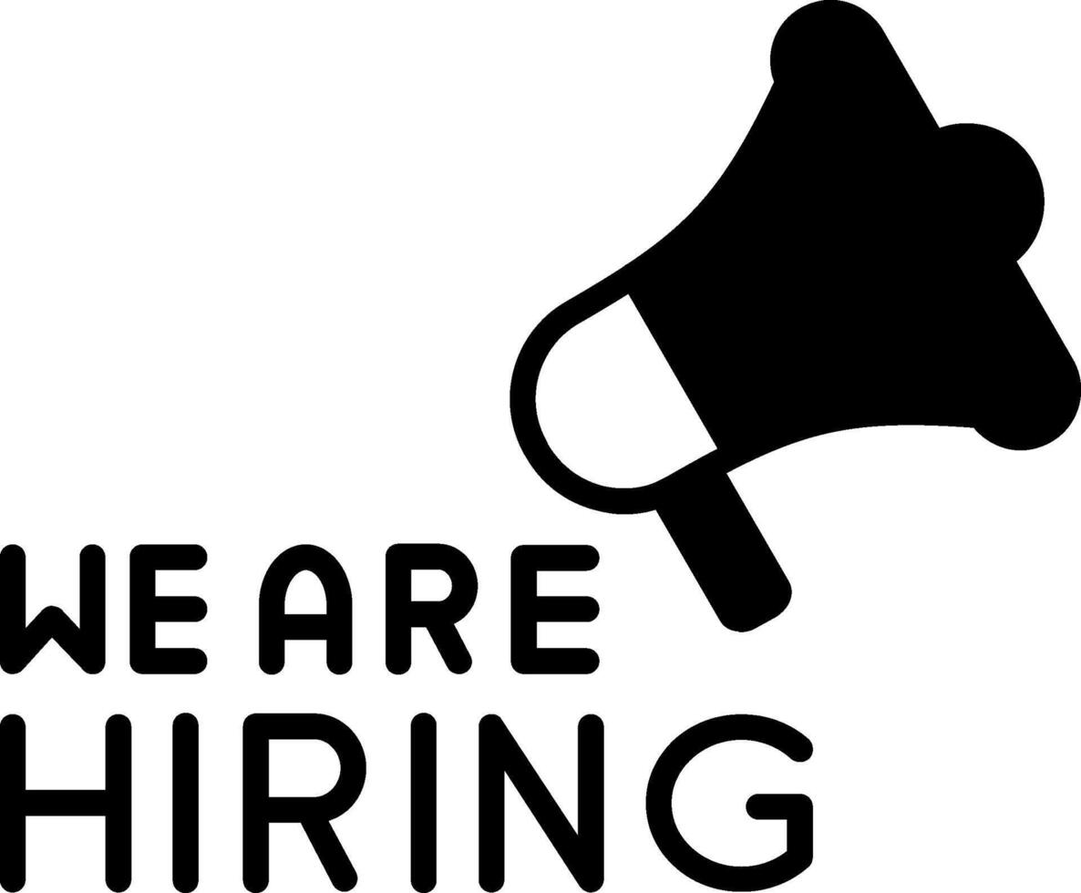 Open Job Position Notice Glyph vector
