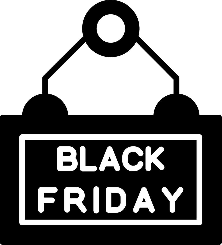 Black Friday Tag Badge Glyph vector