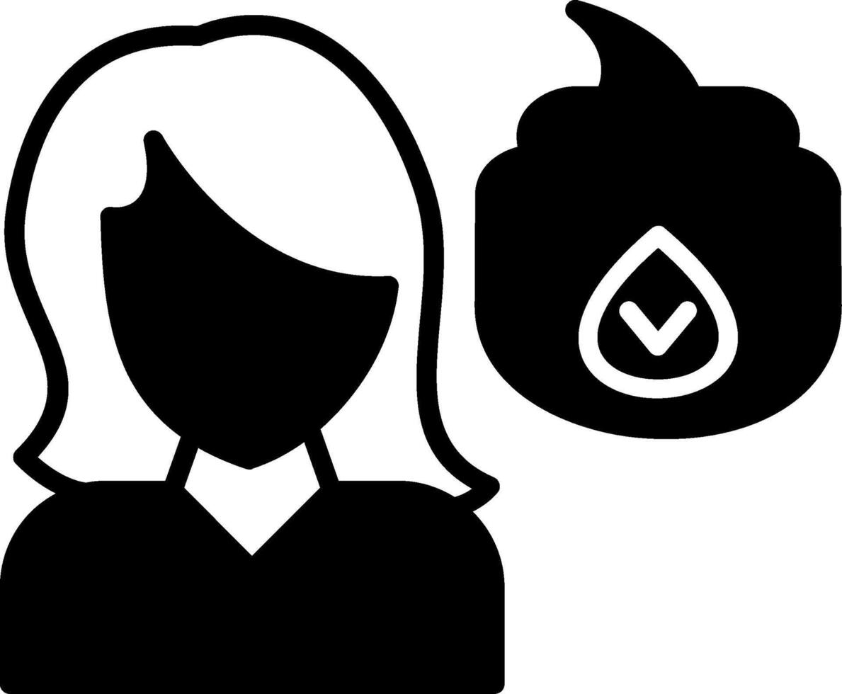Gentle Exfoliating Face Scrub Glyph vector