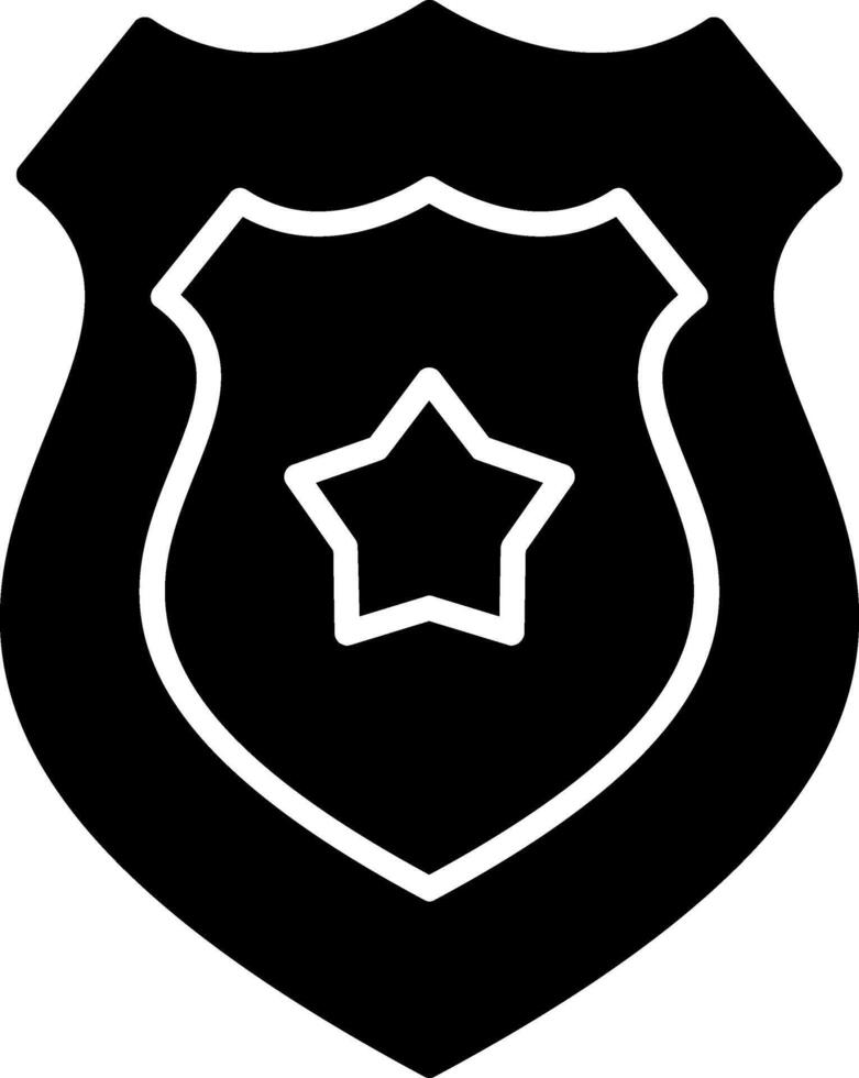 State Highway Patrol Badge Glyph vector