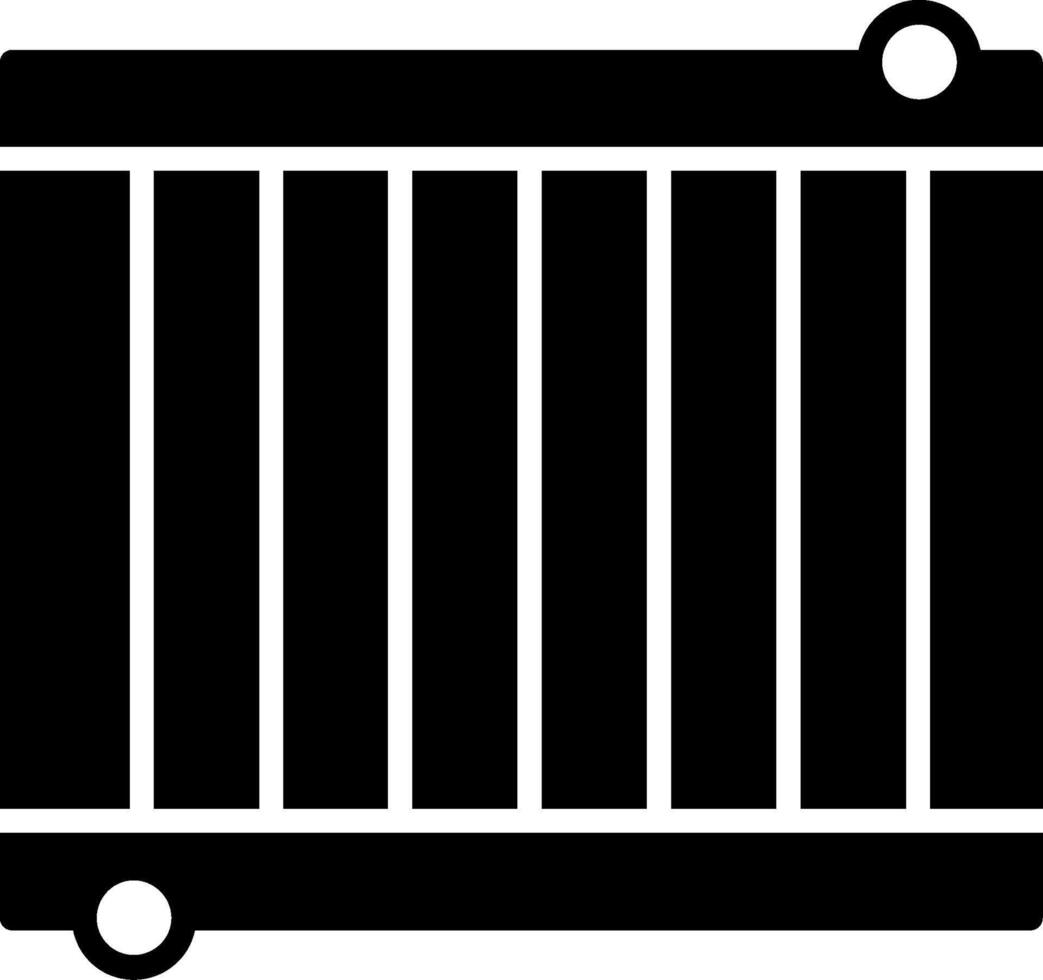 Aluminum Core Radiator Glyph vector