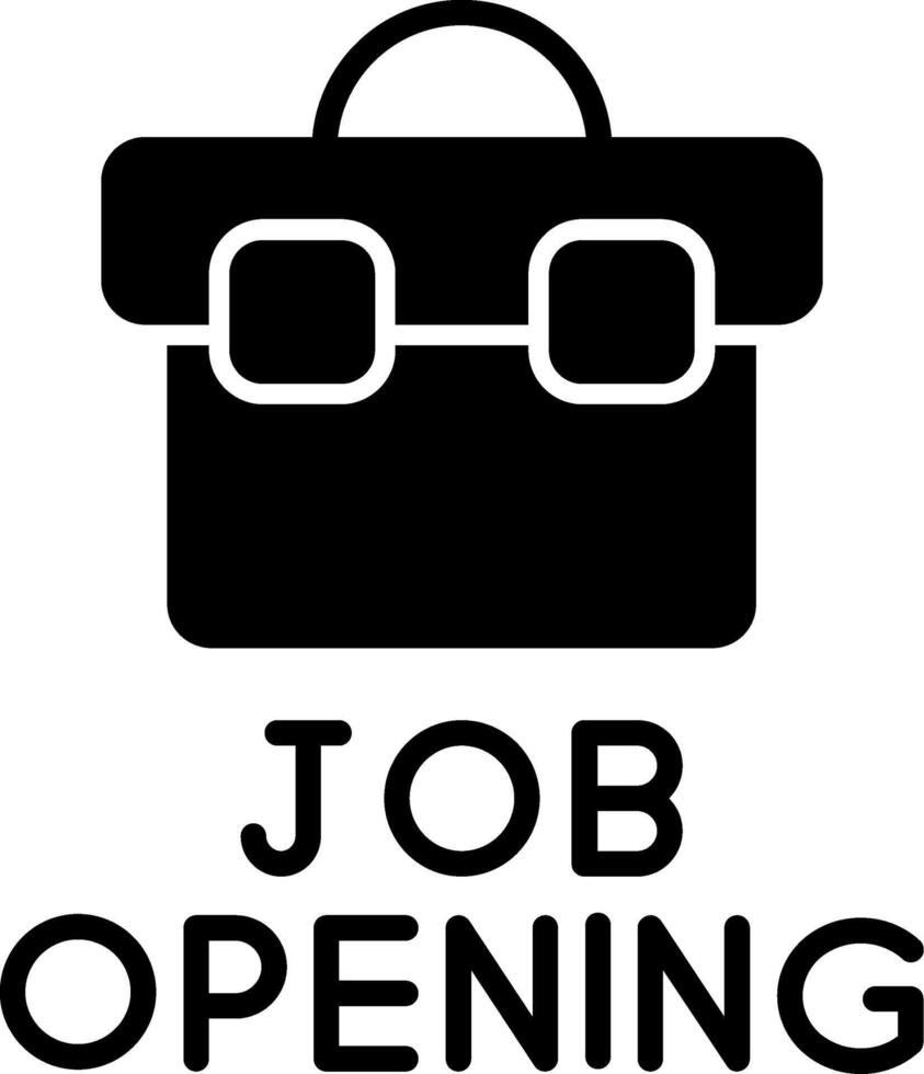 Were Hiring Announcement Glyph vector