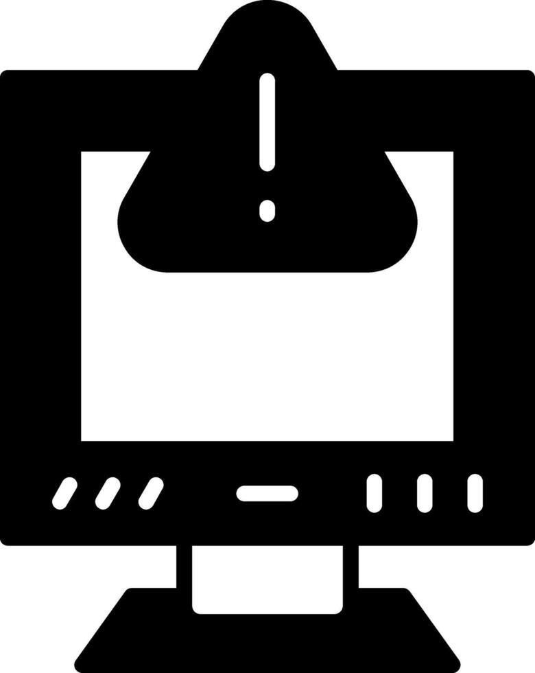 Unexpected Process Interruption Alert Glyph vector