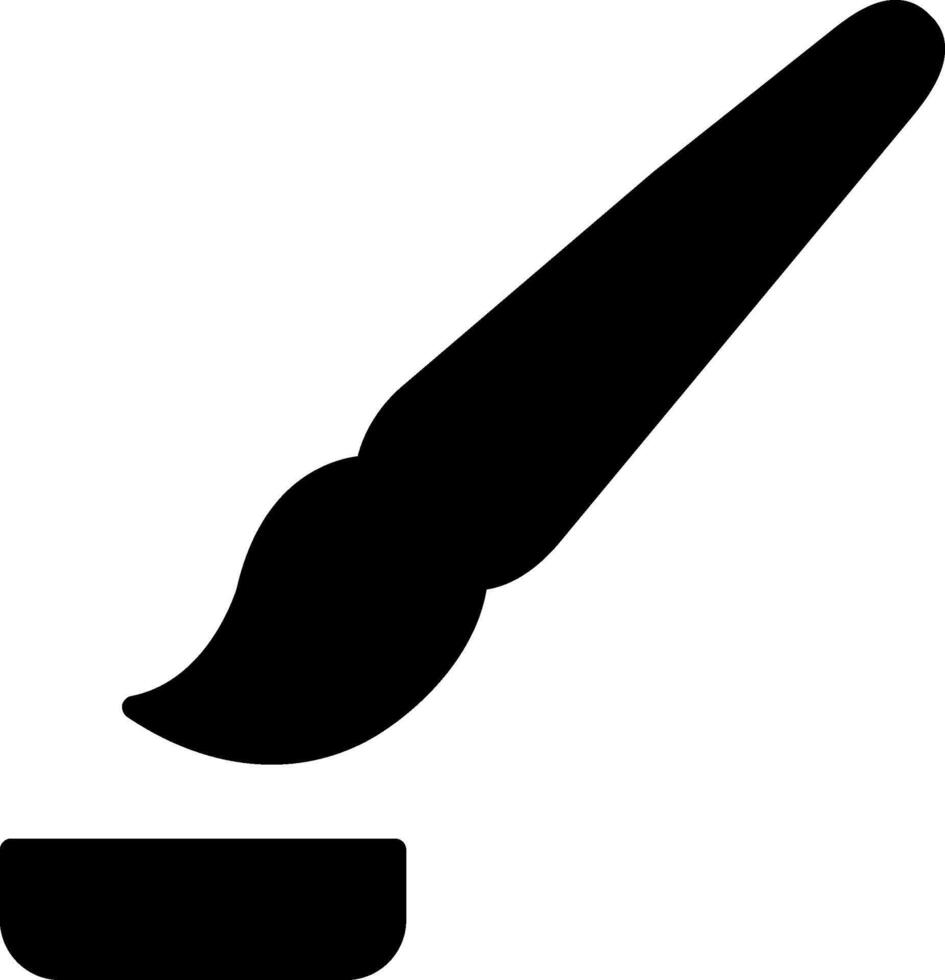 Wooden Paintbrush Set Glyph vector