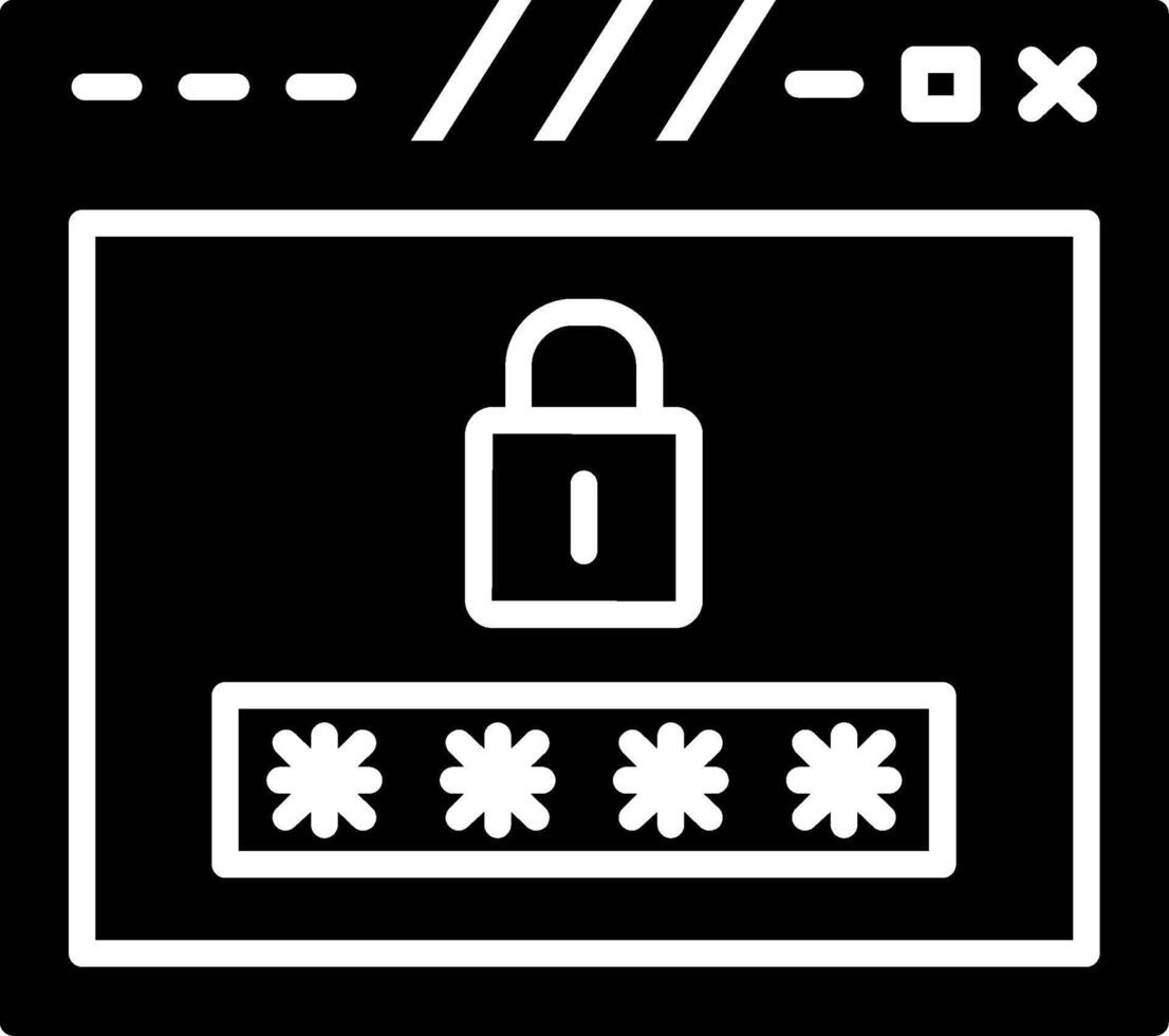 Protected User Password Field Glyph vector