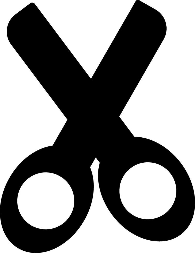Stainless Scissors Glyph ICON vector