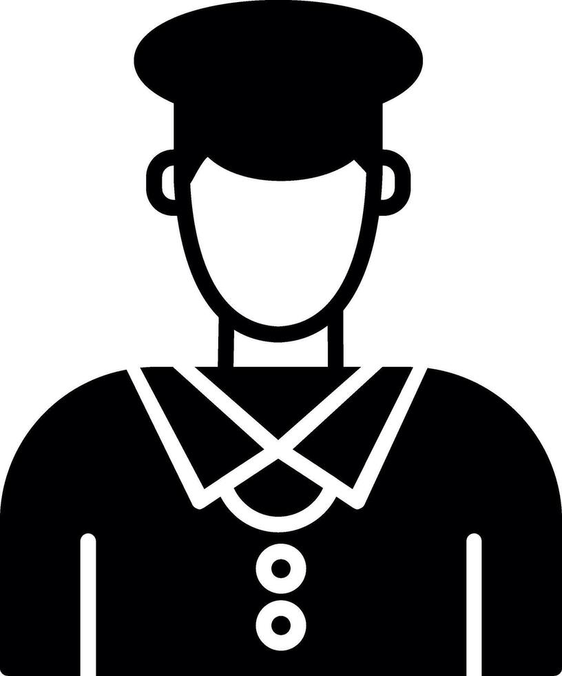 Train Conductor Cabin Glyph vector