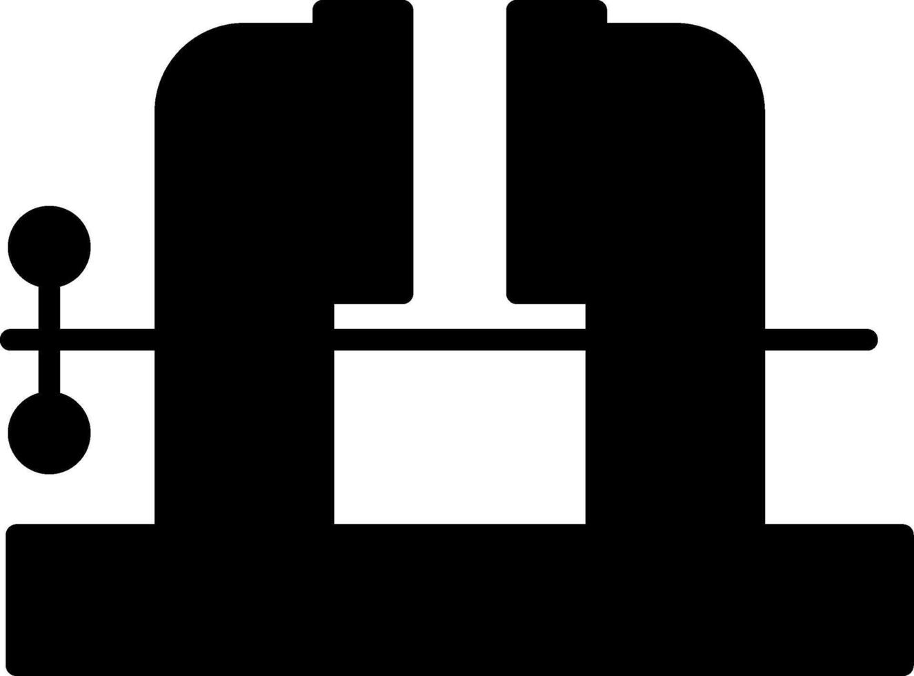 Cast Iron Bench Vise Glyph vector