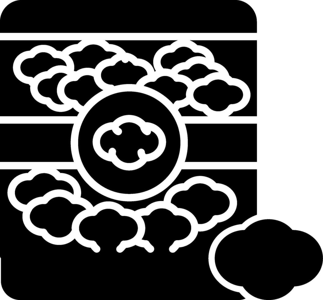 Quick Dry Face Towel Glyph vector