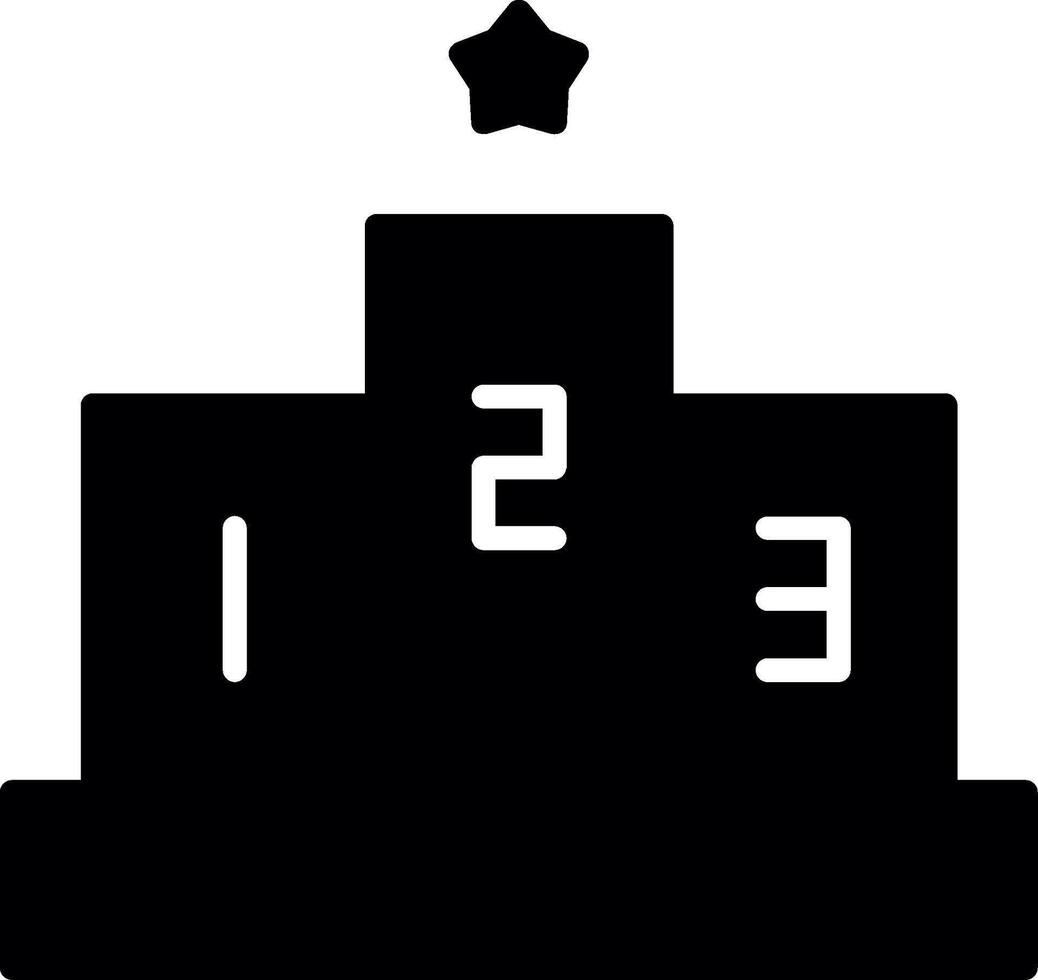 Global Online Leaderboard Glyph vector
