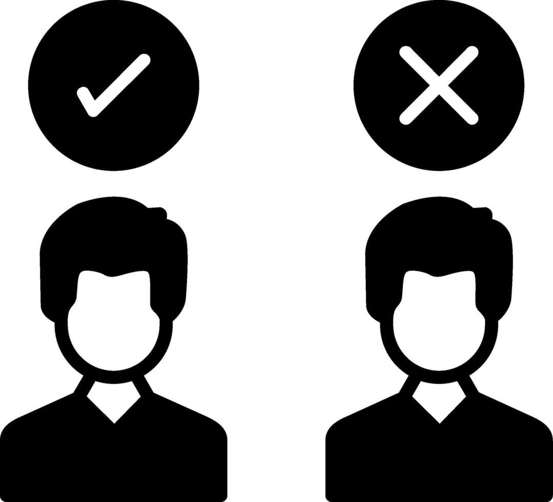 Staff Unavailability or Absence Glyph vector