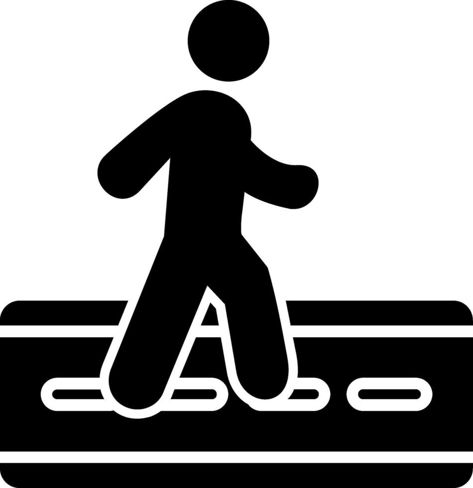 Marked Pedestrian Crossing Glyph vector