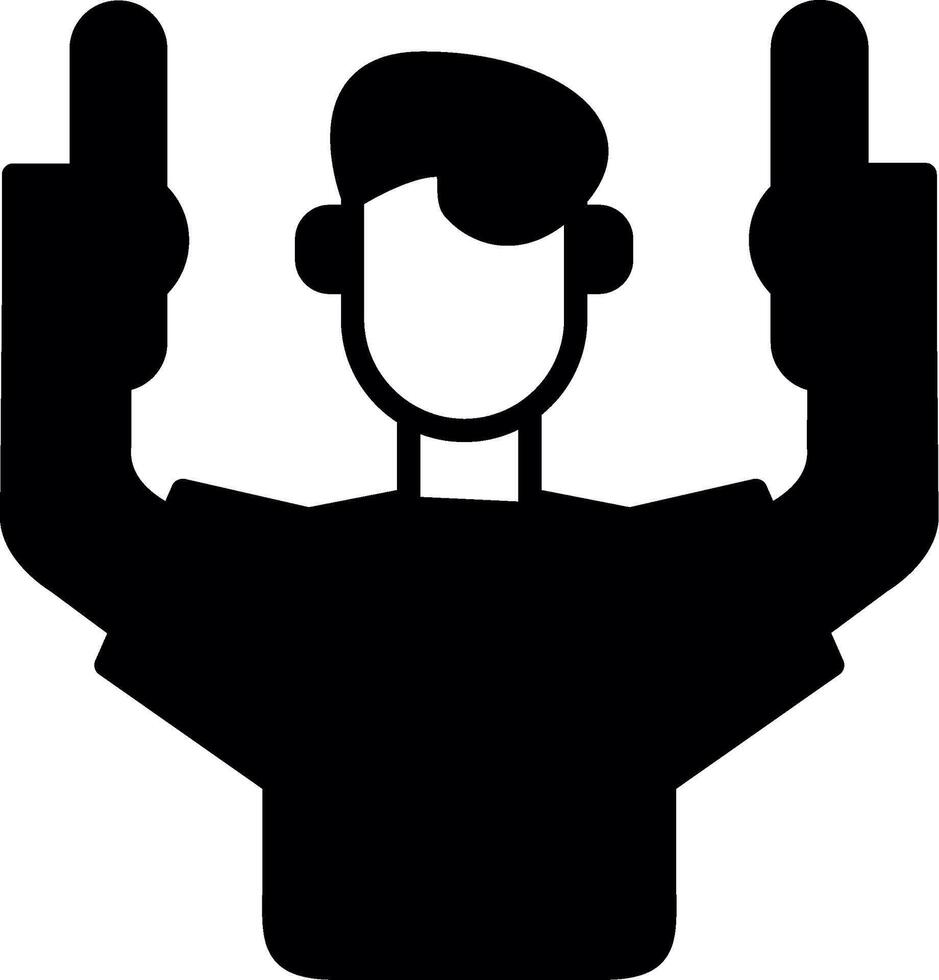 Airport Ground Service Crew Glyph vector