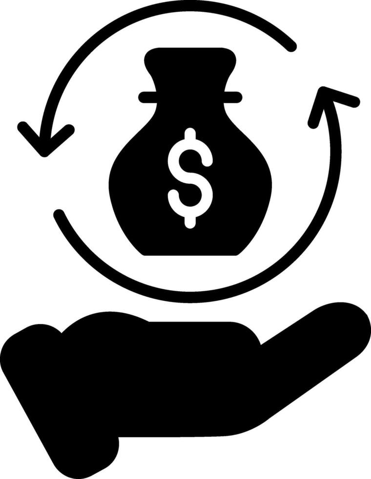 Revolving Line of Credit Glyph vector