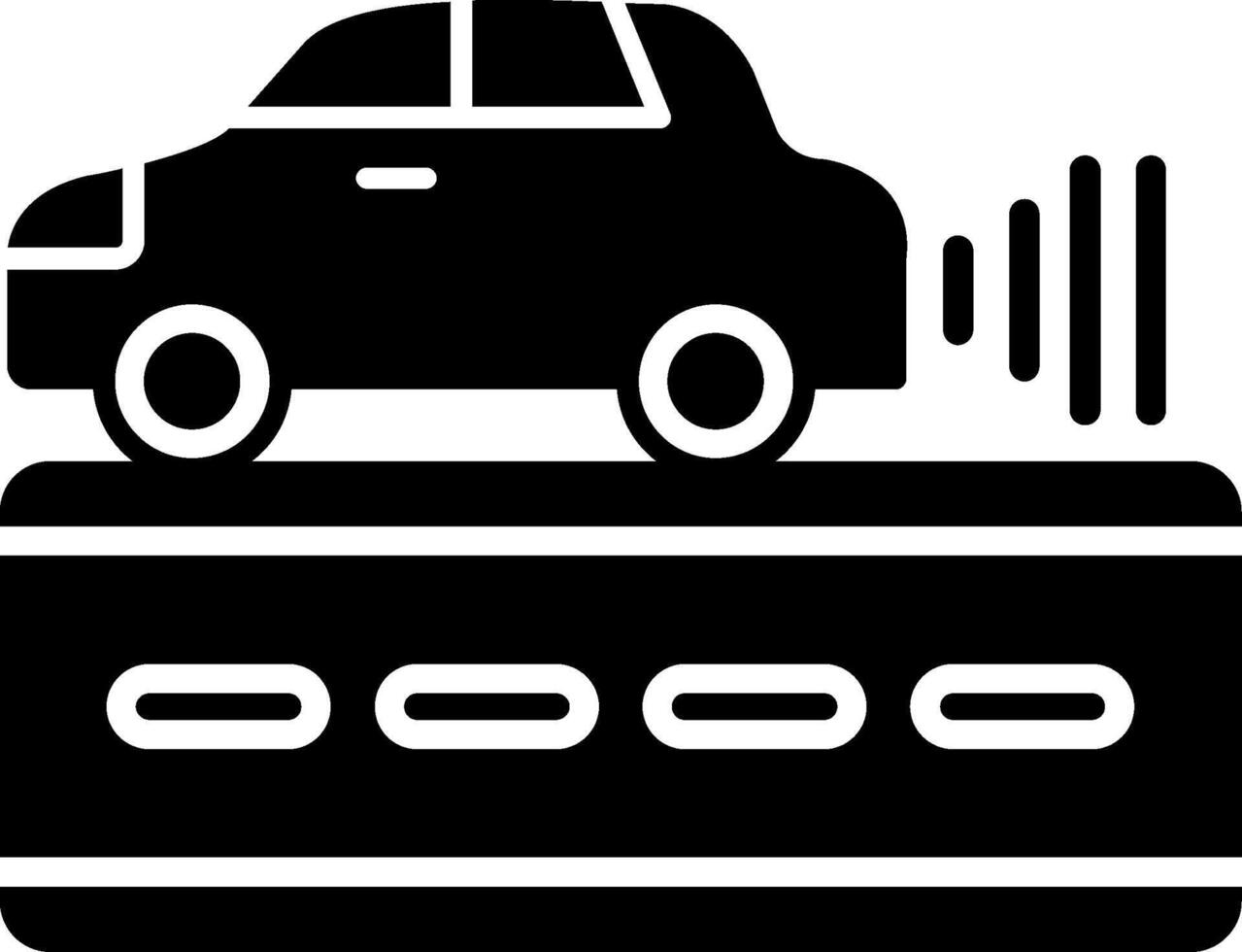 Rear Reverse Parking Attempt Glyph vector