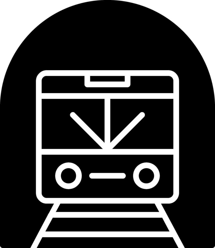 Station Wall Subway Art Display Glyph vector