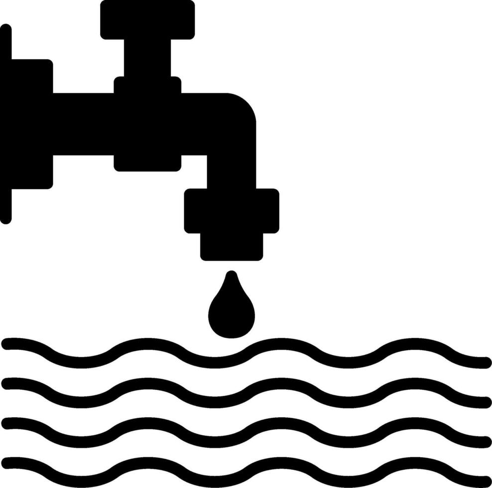 Pumping Station Water System Glyph vector