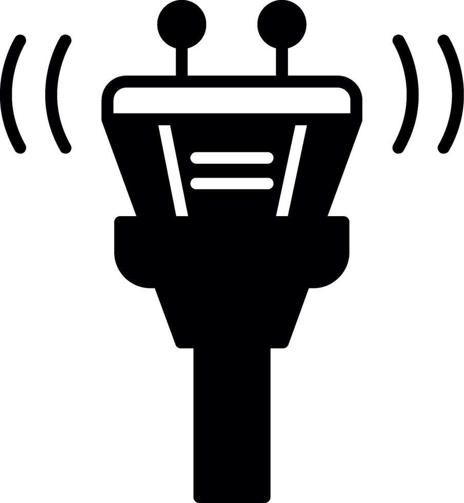 Central Air Traffic Control Operations Glyph vector
