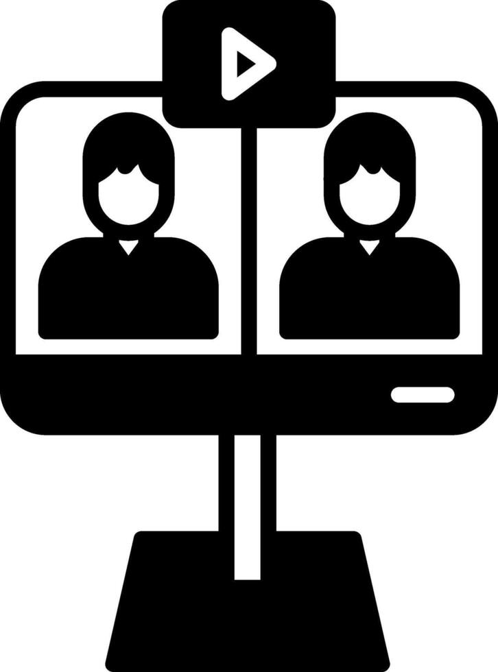 Instructor Led Business Webinar Glyph vector