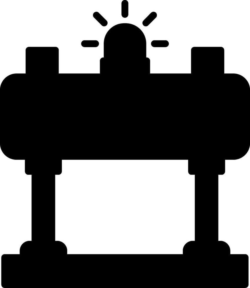 Concrete Highway Barrier Glyph vector