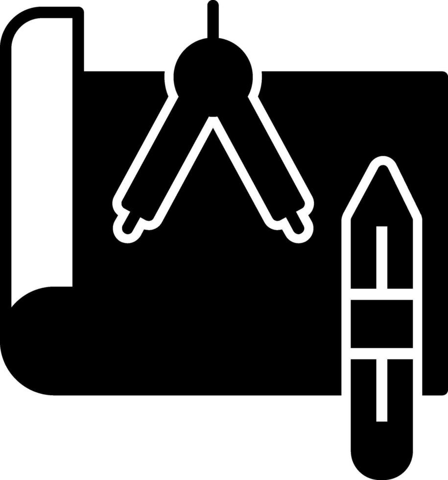 Colored Construction Paper Glyph vector