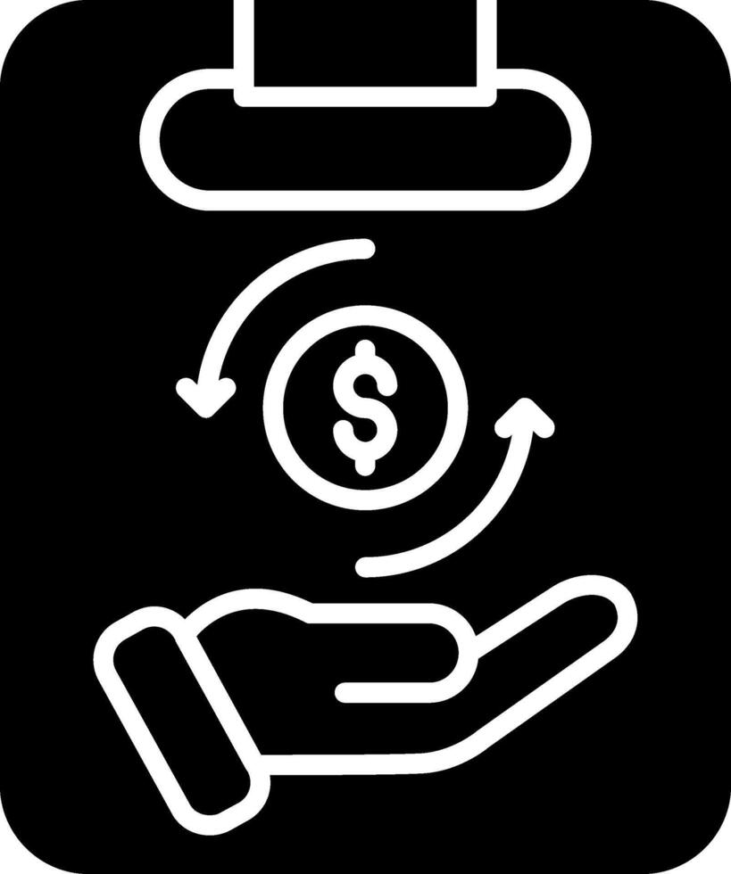 Monthly Mortgage Payment Form Glyph vector