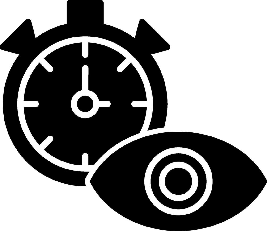 Office Time Tracking App Glyph vector