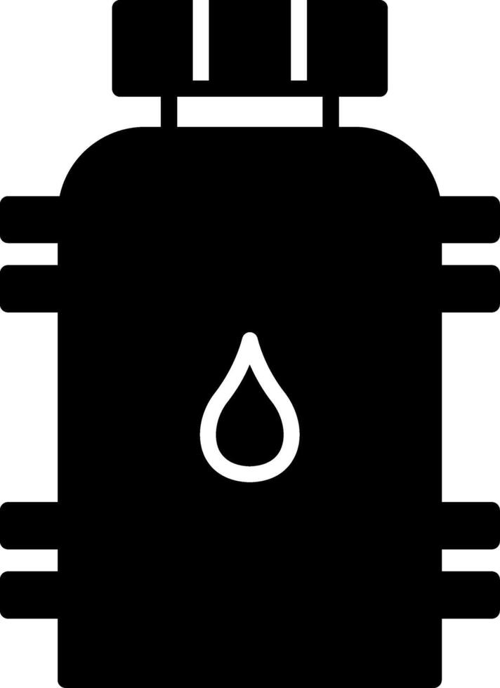 Portable Rainwater Storage Barrel Glyph vector