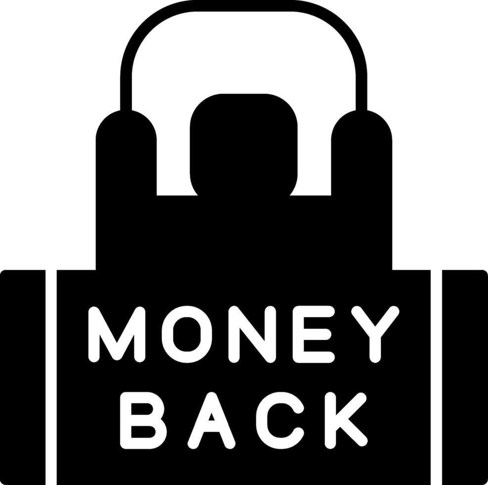 Guaranteed Money Back Assurance Glyph vector